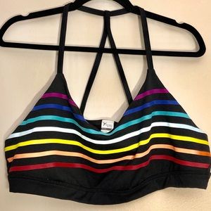 Old Navy Active Rainbow Stripe Sports Bra